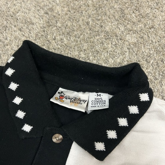 Vintage Walt Disney World Port Orleans Polo Shirt Mens Medium Colorblock Resort - Picture 8 of 8